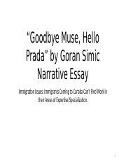 goodbye muse hello prada|Goodbye, muse Hello, Prada .